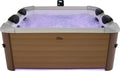 MSPA Whirlpool Oslo Amber – 160 x 160 x 65 cm – Dmuchane jacuzzi dla 6 osób ze 120 dyszami do masażu, 8 dyszami do hydromasażu, ogrzewaniem PTC, oświetleniem LED, dezynfekcją ozonową i pokrywą