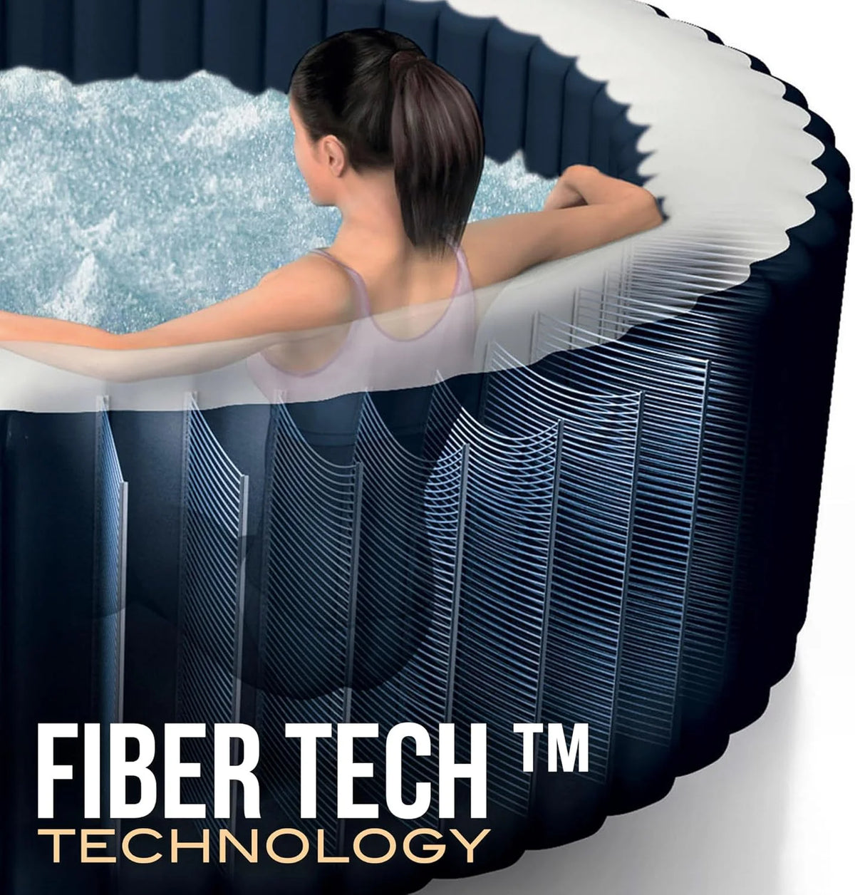 Intex SPA Dmuchane 4 Osobowe Bubble Massage Granatowe (55084)