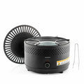 InnovaGoods Przenośny Grill Węglowy Bezdymny Żeliwny Ø28,5 x 18 cm, Ø28,5 x 18 cm Czarny