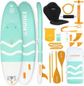 HUIIKE Deska SUP Pompowana z Akcesoriami w Zestawie: Wiosło, Stateczniki, Pompka. Stand Up Paddle Board o Dużej Stabilności i Wytrzymałości. 305 x 84 x 15 cm, Udźwig do 130 kg