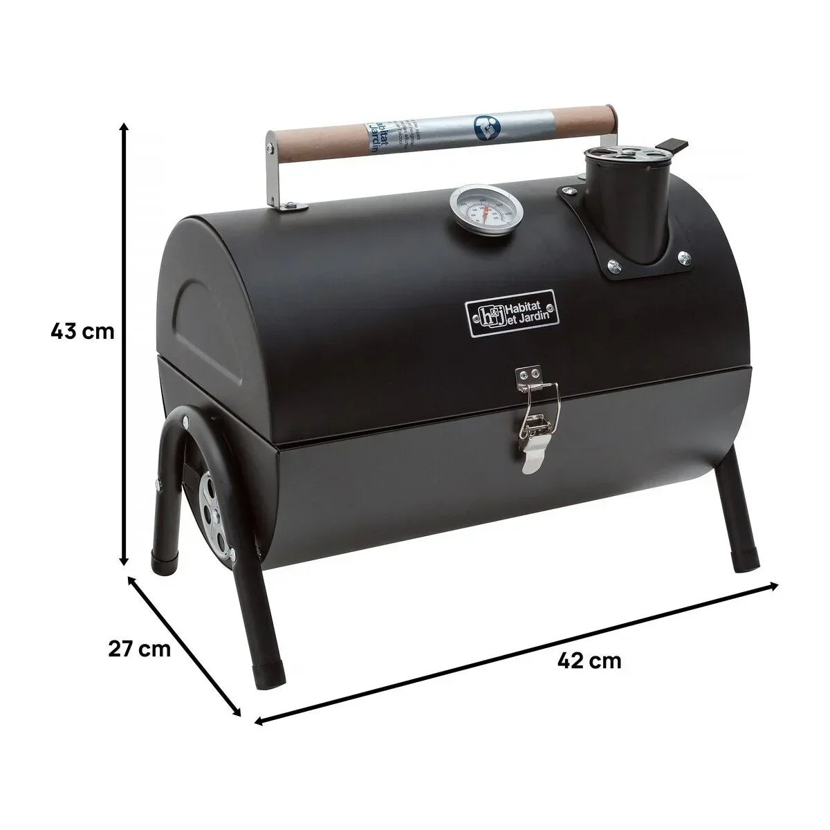 Przenośny Grill Węglowy „Capitán” – 42 X 27 X 43 Cm – Czarny