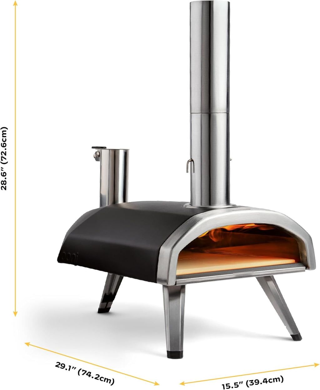 Ooni Fyra 12 Piec do Pizzy na Pellet Drzewny - Przenośny Piec do Pizzy Domowy - Piec do Pizzy Ogrodowy Opalany Pelletem - Włoska Pizza z Piekarnika
