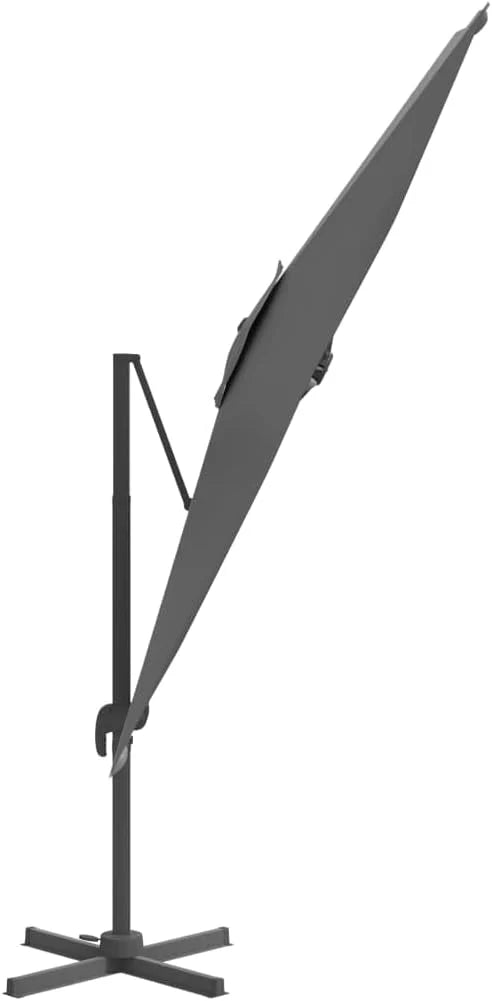 Parasol wspornikowy LED antracytowy, 400 x 300 cm