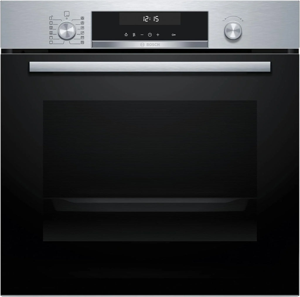 Bosch - Piekarnik wielofunkcyjny z funkcją samooczyszczania, szer. 60 cm, Seria 6, Home Connect, Termoobieg 3D, Chowane pokrętła, Czarny, HBG578ES7