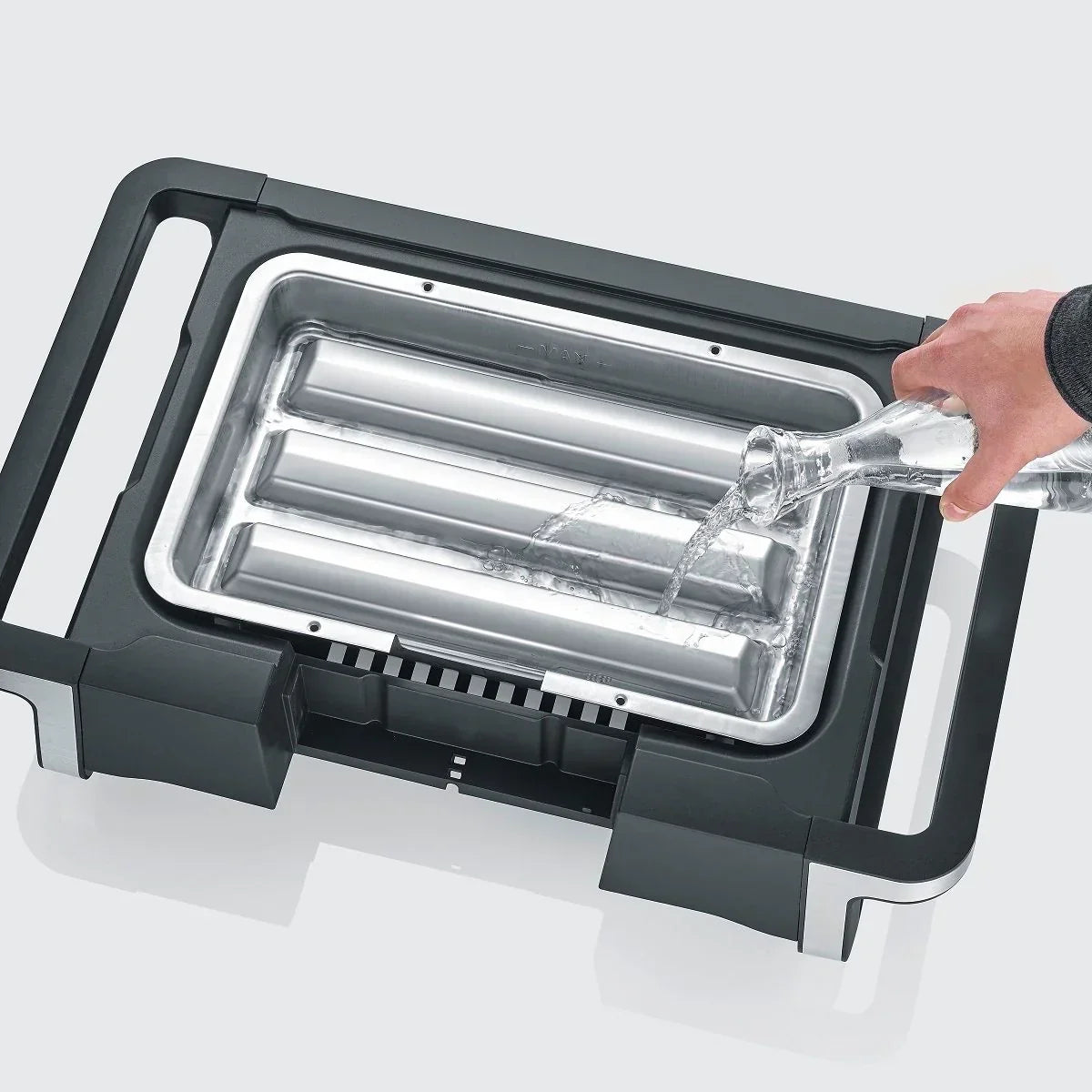 Severin Barbacoa Grill Elektryczny Z Cyfrowym Wyświetlaczem Oled Boost S Na Nóżkach Czarny Pg 8118
