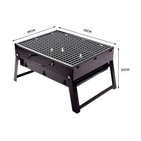 Składany przenośny grill węglowy do BBQ 43x29x20cm