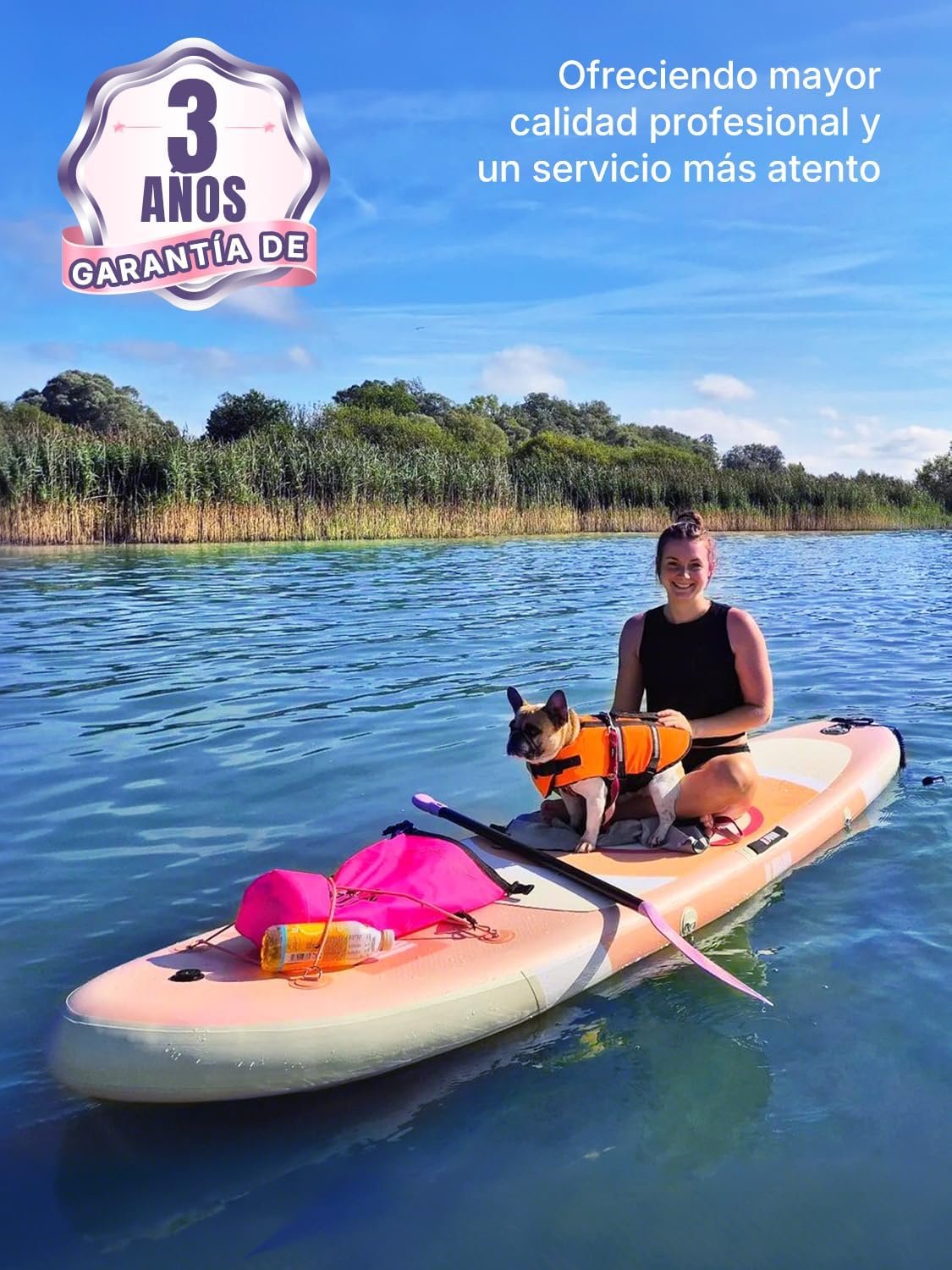 Niphean Pompowana deska SUP, deska do paddleboardingu 305 cm ze statecznikami dla początkujących i wytrzymałymi akcesoriami, deska SUP dla dorosłych, wszechstronna deska do Stand Up Paddle i jogi