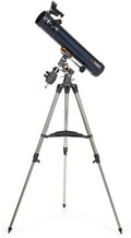 Celestron 31051 AstroMaster 130EQ, Teleskop zwierciadłowy Newtona z napędem silnikowym, granatowy