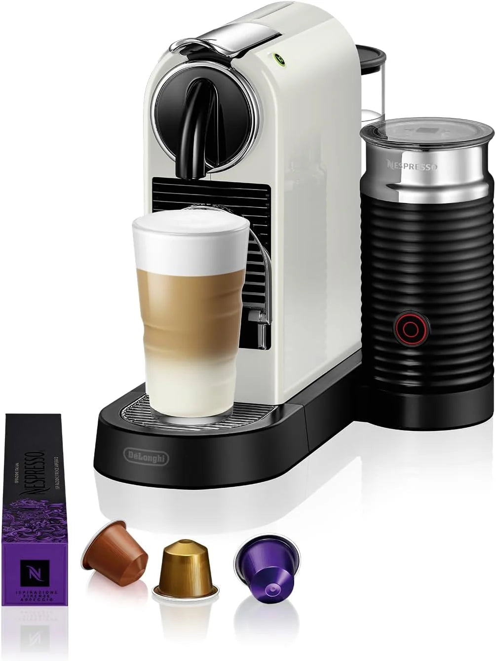 DeLonghi Nespresso Citiz EN267.WAE Ekspres kapsułkowy, specjalny system ekstrakcji, 1710 W, 1 L, tworzywo sztuczne, biały