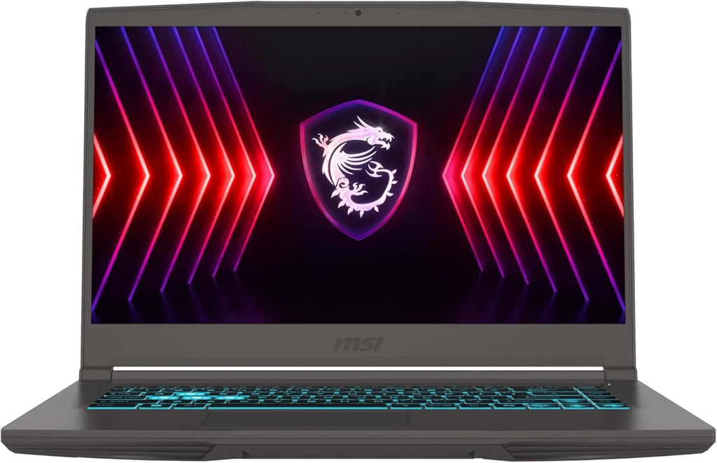 MSI Thin 15 B12UC-1842XES - Laptop 15,6" Full HD (Intel Core i5-12450H, 16 GB RAM, 512 GB SSD, NVIDIA RTX 3050, Bez systemu operacyjnego) Kolor szary - Klawiatura QWERTY hiszpańska