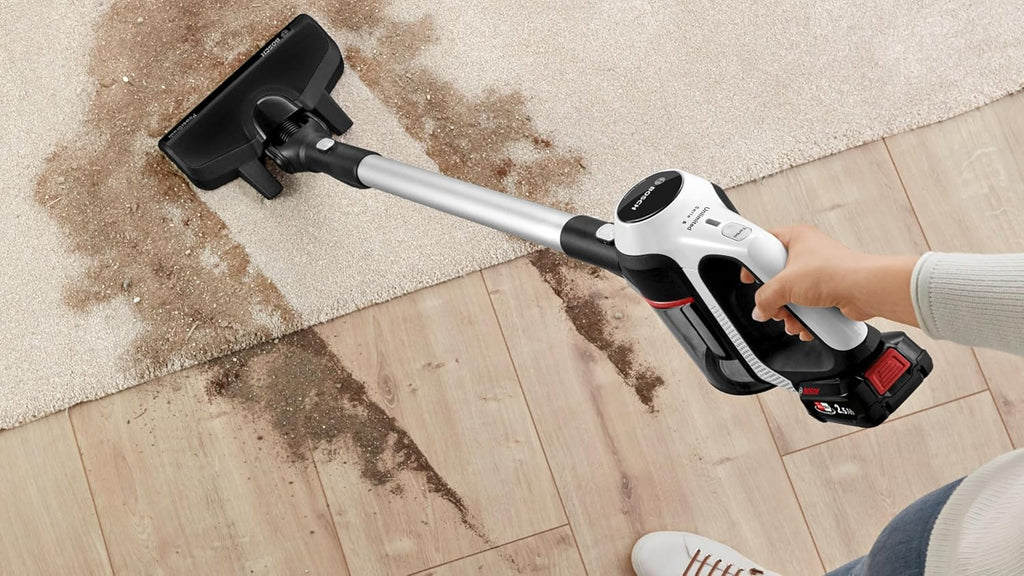 Bosch BBS611AM Unlimited Seria | 6 – Odkurzacz 2w1 pionowy i ręczny, bezworkowy i bezprzewodowy, akumulator 18V, kolor biały