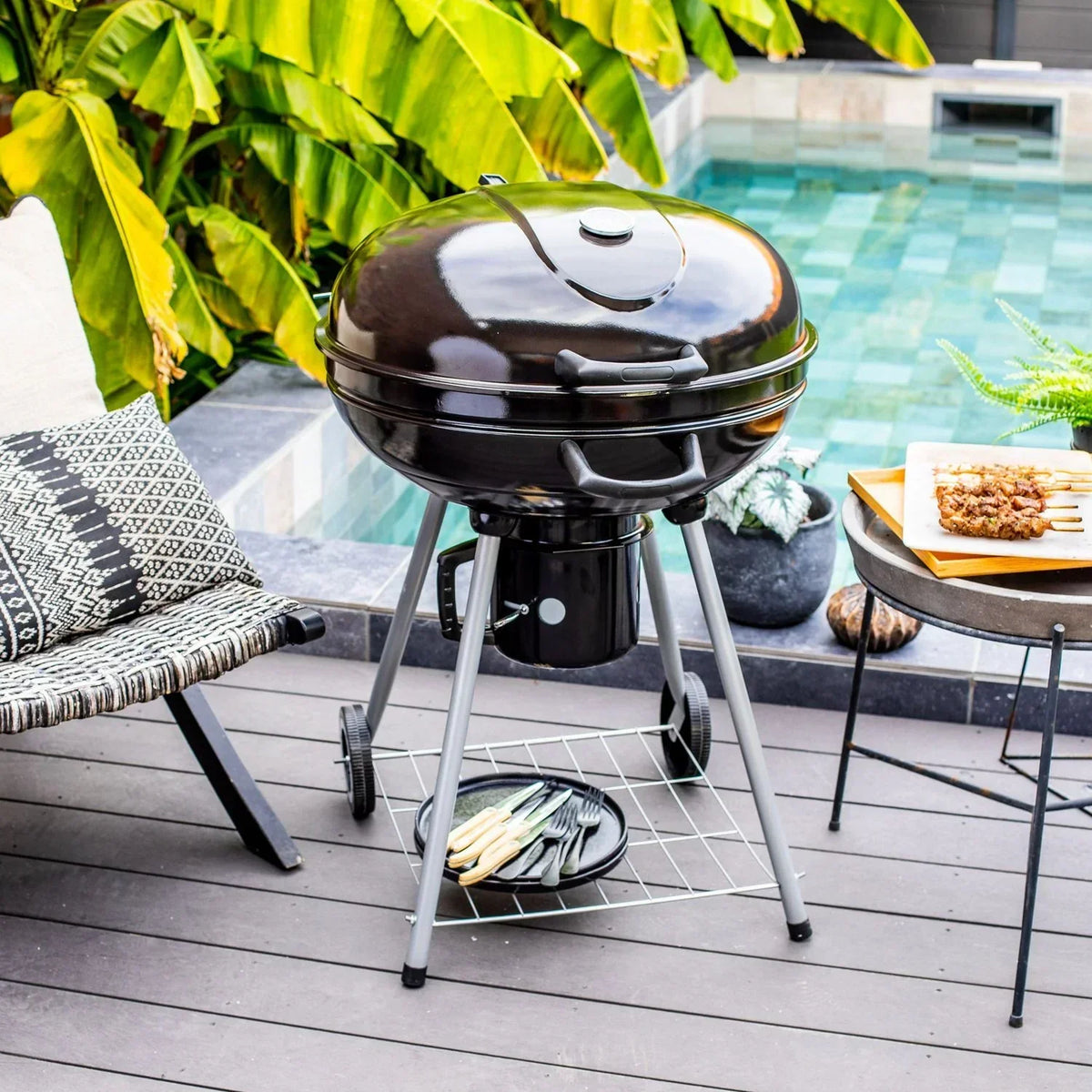 Livoo Grill węglowy 55cm Czarny - Doc270