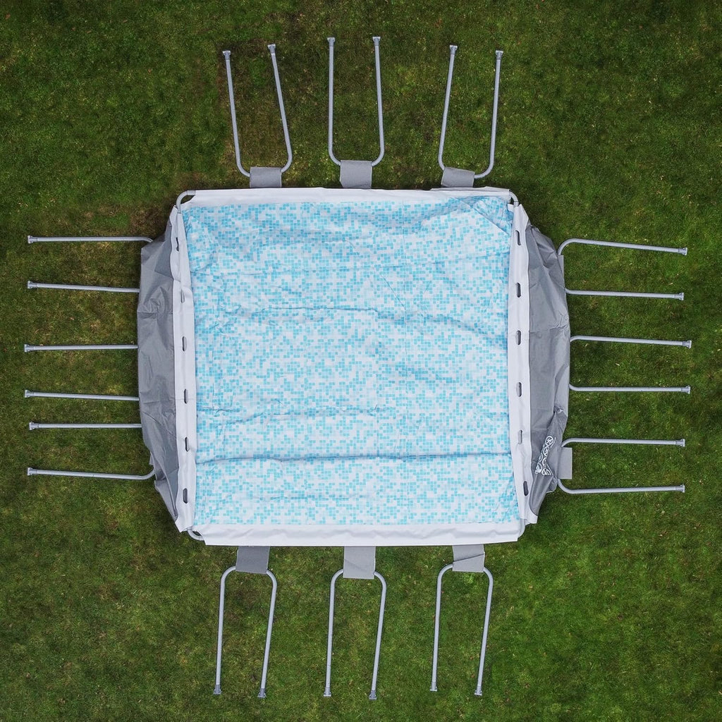 yourGEAR Basen Rodzinny XL 3x3m - Basen Ogrodowy z Wytrzymałą Stalową Ramą, 8100L