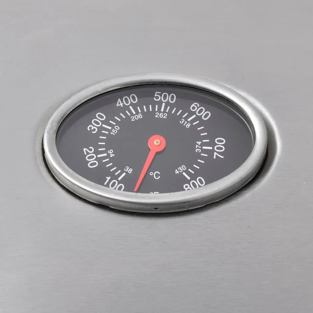 Grill gazowy 4+1 palnikowy czarny i srebrny Vidaxl