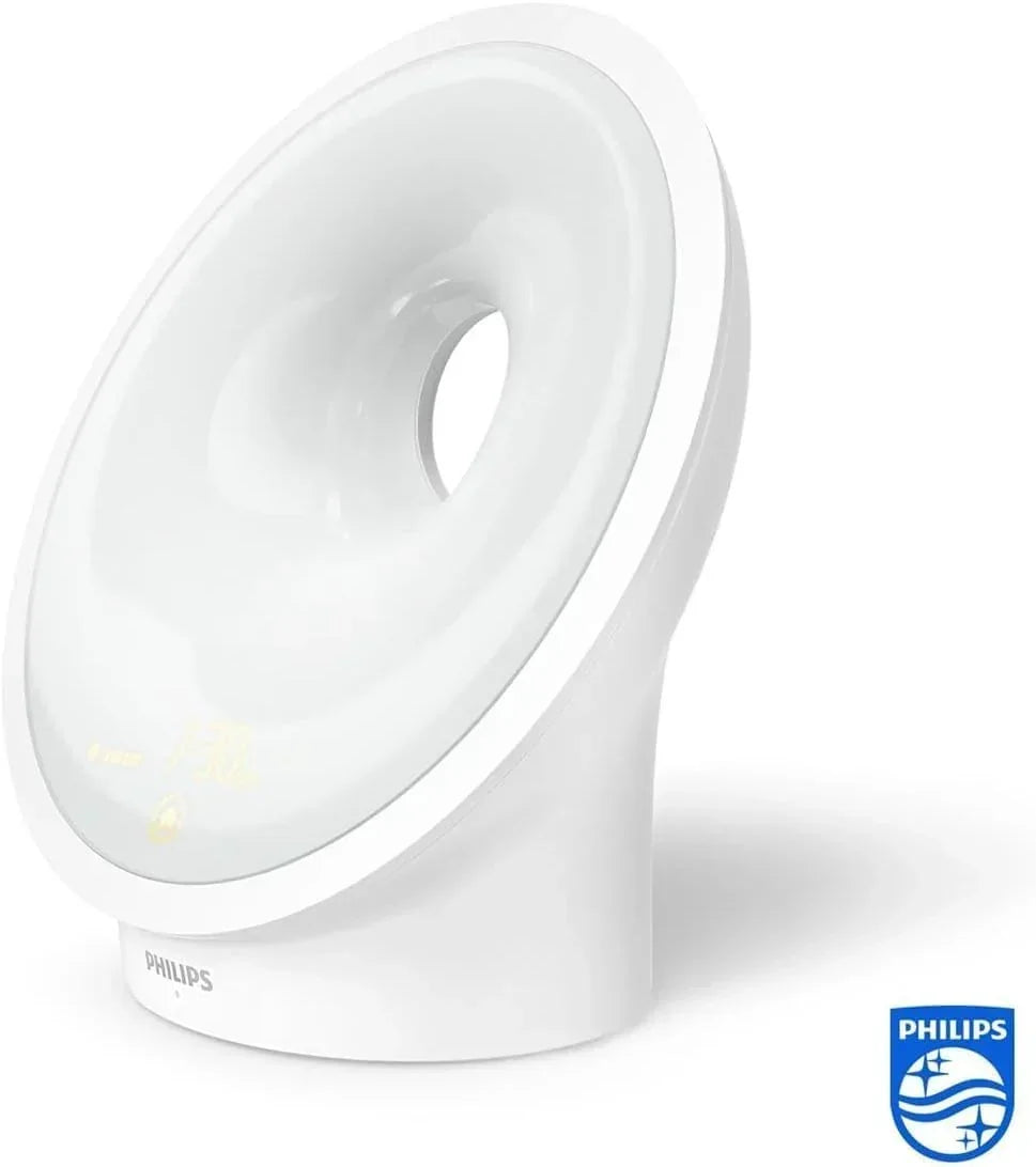 Philips Wake-up Light HF3651/01 Budzik imitujący światło słoneczne, Wiele opcji światła i dźwięku, Światło nocne i radio FM, z ładowarką mobilną, Tworzywo sztuczne, Biały, 12 x 19 x 19 cm, 1 kg