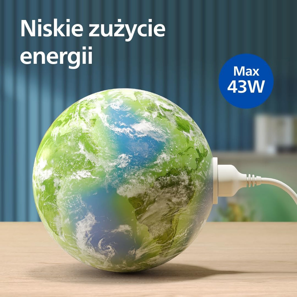 Philips Oczyszczacz i nawilżacz powietrza 2 w 1 z serii 3400, HEPA NanoProtect + filtr z aktywnym węglem, higieniczne nawilżanie 650 ml/h, CADR 300 m³/h dla 78 m² (AC3421/13)