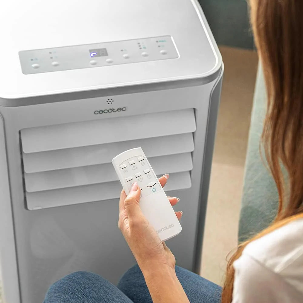 Cecotec Klimatyzator przenośny z pilotem ForceClima 9100. 9000 BTU, niskie zużycie energii, wyświetlacz LED, 4 tryby, 2 prędkości, zasięg 20-25m2