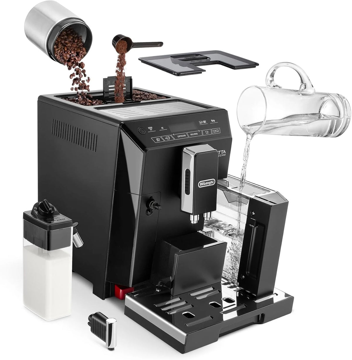 De'Longhi ECAM 44.666.B ELETTA Cappuccino, ECAM44.660.B, czarny połysk
