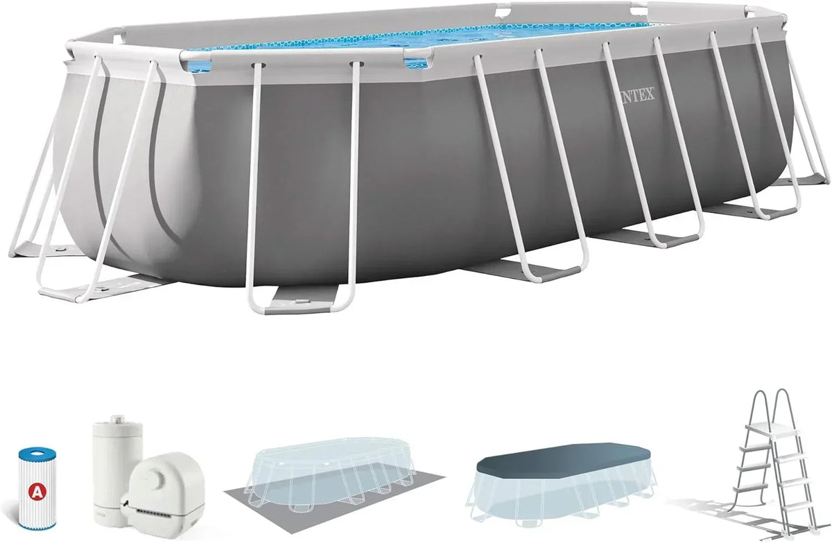 Intex 26796NP – Basen owalny rozporowy Prism Frame Intex 503 x 274 x 122 cm z pompą filtrującą