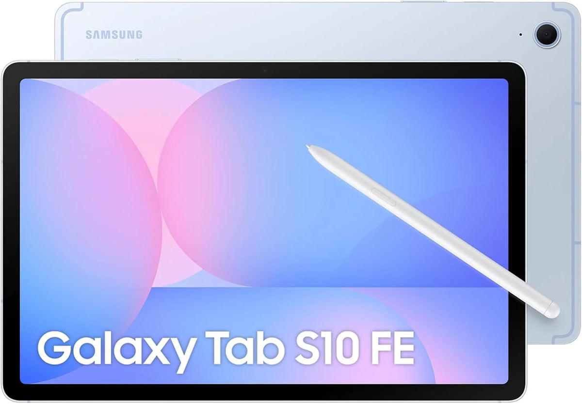Galaxy Tab S10 FE 256GB, Tablet z Androidem + rysik S Pen, Galaxy AI, 8GB RAM, Ekran 10,9", Bateria o długiej żywotności, Kolor niebieski, 3 lata gwarancji producenta + 1 rok dodatkowo