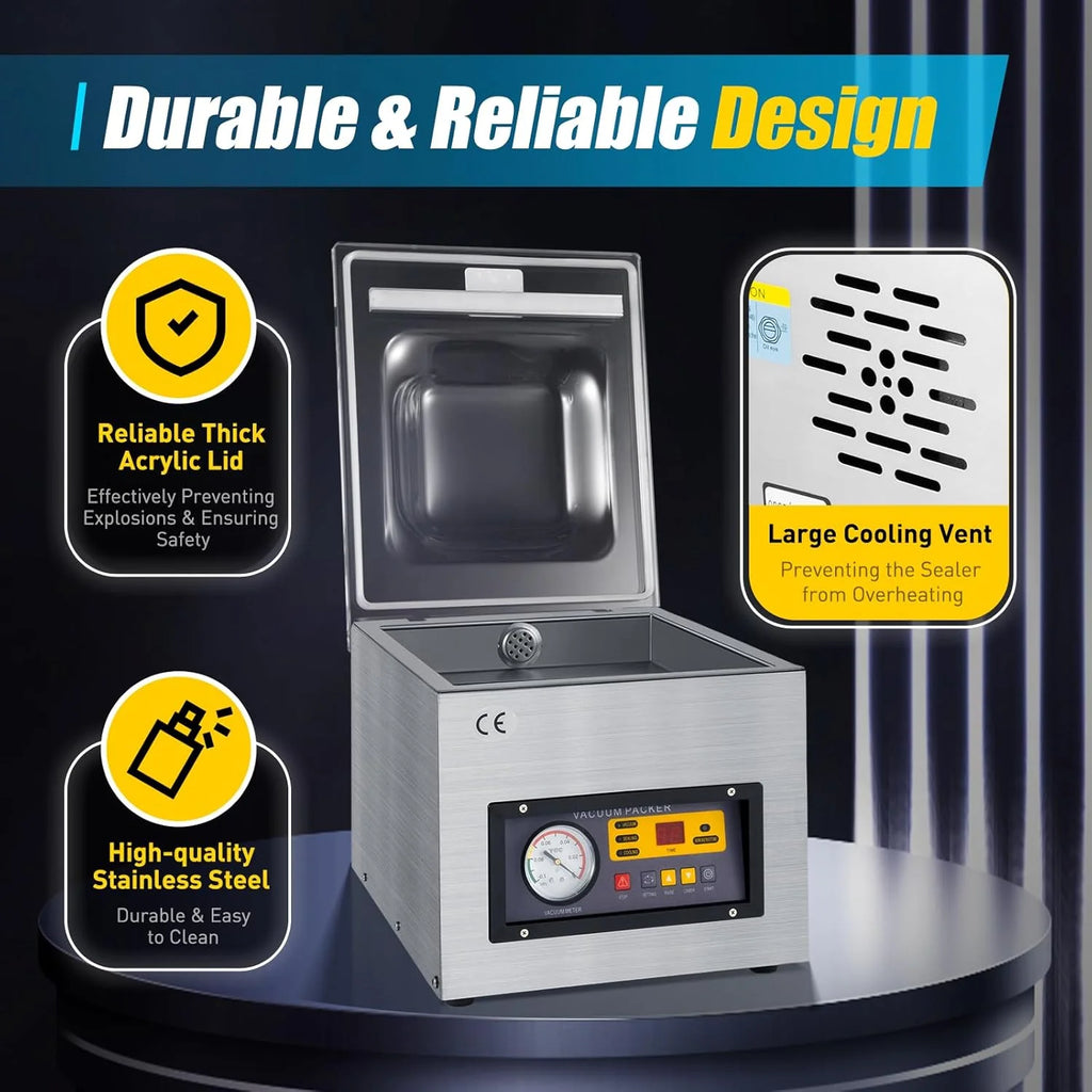 DZ-260S - Profesjonalna pakowarka próżniowa 5 L do płynów, zgrzewarka próżniowa do żywności, idealna dla restauracji