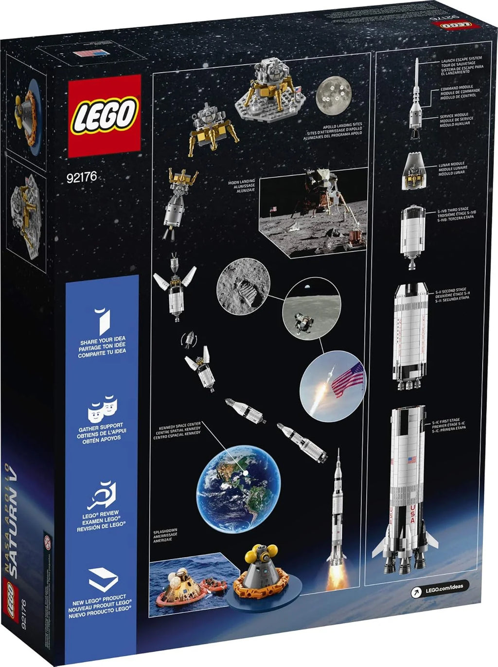 Ideas NASA Apollo Saturn V 21309 Zestaw konstrukcyjny (1969 elementów)