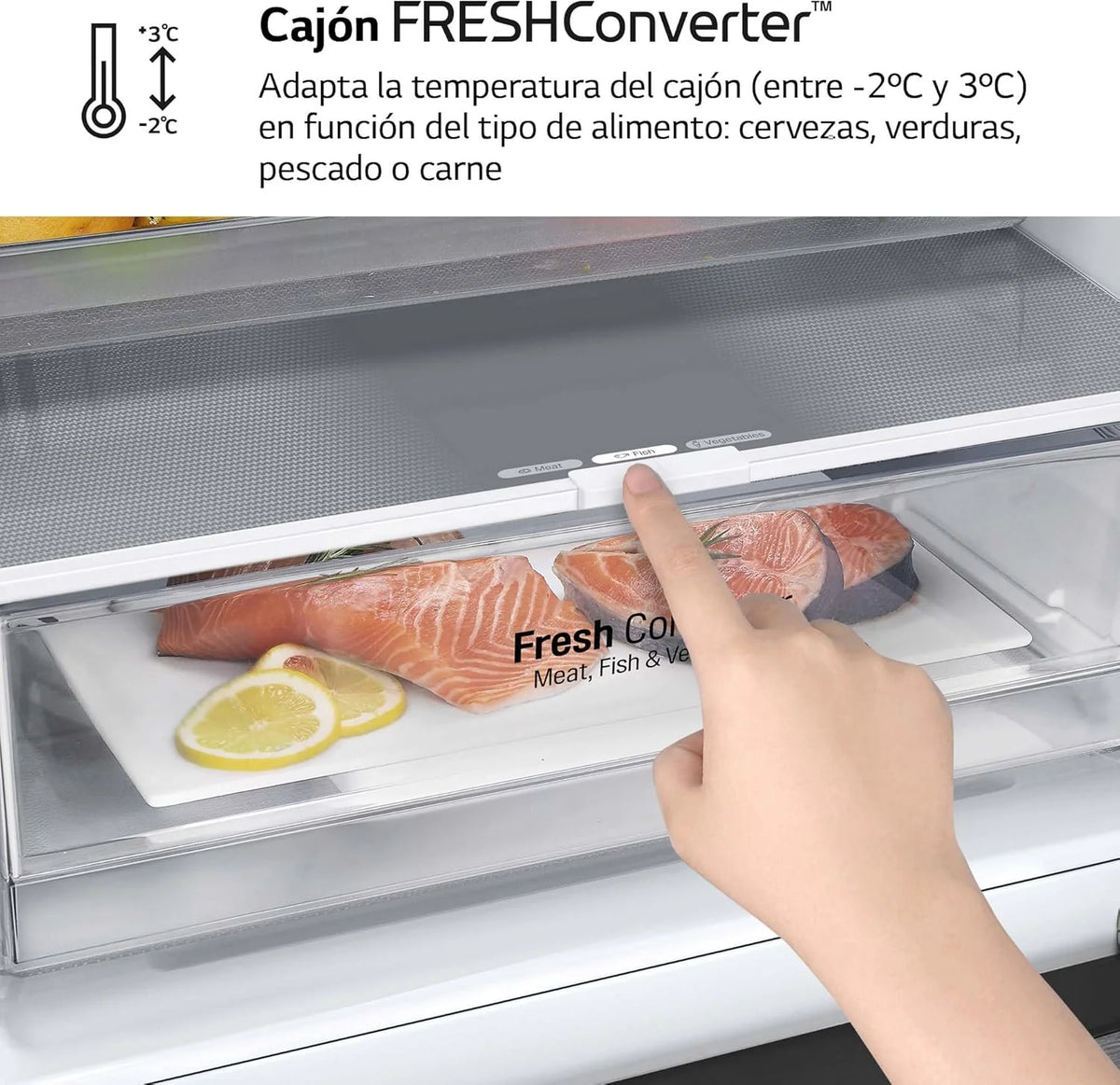GBP61DSXGC - Lodówka kombi No Frost, zamrażarka, sprężarka Smart Inverter, kolor Inox Antihuellas, 186 cm, 341 l