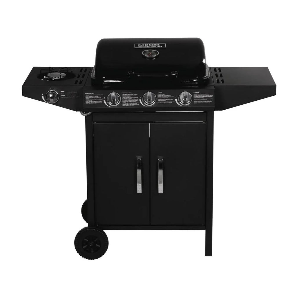 Grill gazowy "festa 4" - 4 palniki (1 boczny) - 10.5kW - Czarny