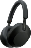 Sony WH-1000XM5 z redukcją szumów, słuchawki nauszne Bluetooth, krystalicznie czyste połączenia, Hi-Res, 360 Reality Audio, 30 godzin pracy na baterii, szybkie ładowanie, twarde etui w zestawie, iOS, Android – czarne