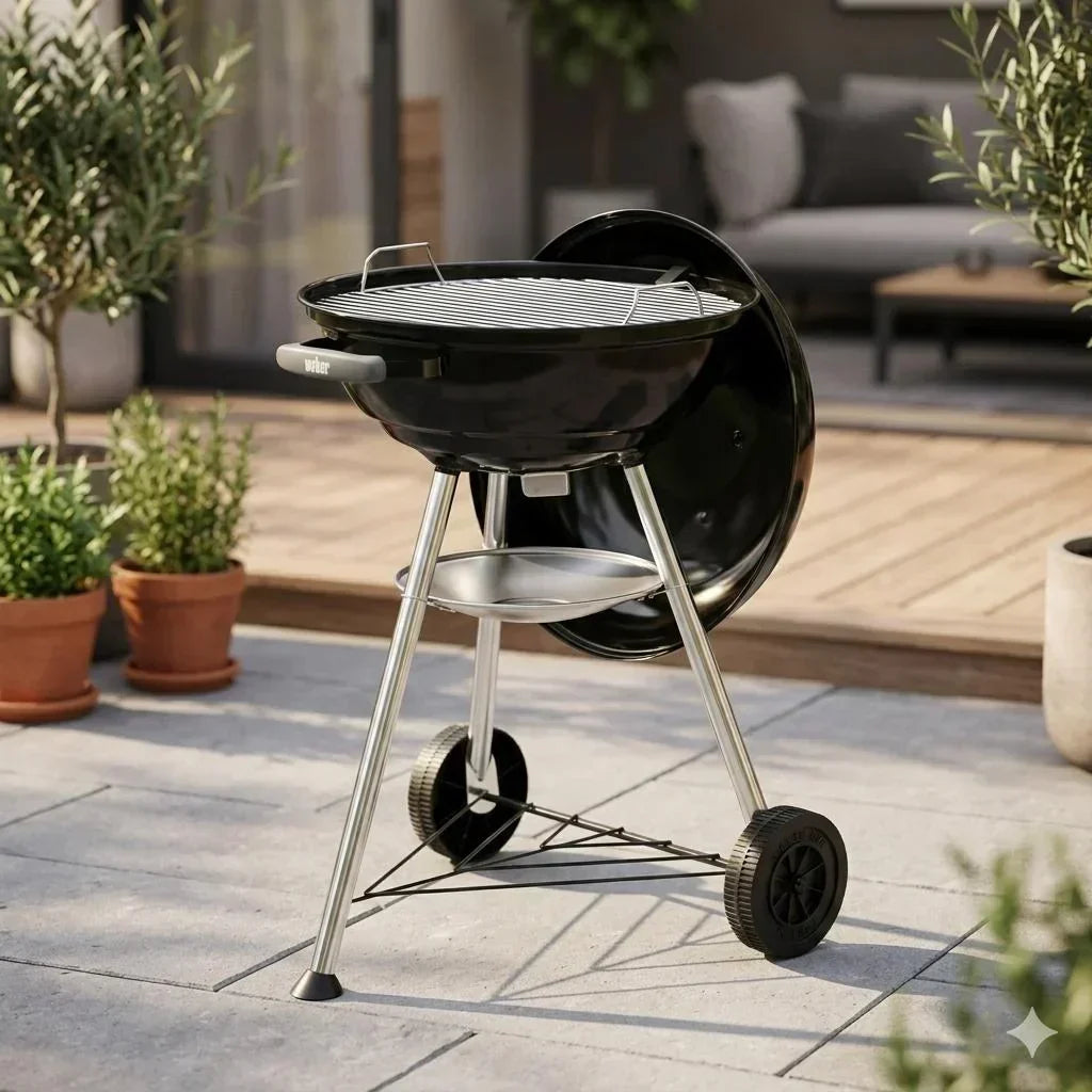Grill węglowy Weber Compact Kettle, 47 cm + 3 kg brykietu