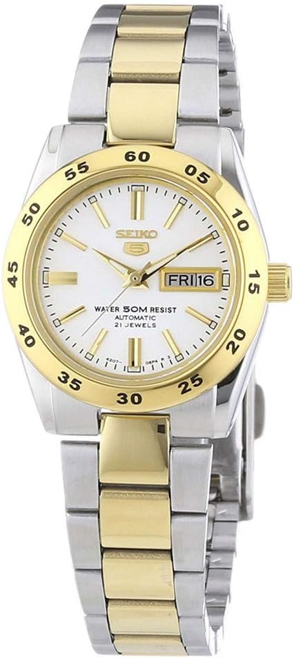 Seiko – Damski Zegarek Automatyczny ze Stali Nierdzewnej z Paskiem ze Stali Nierdzewnej