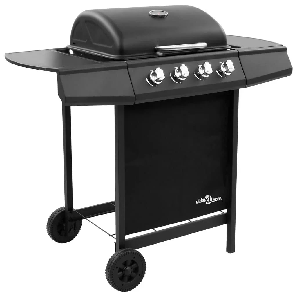 Grill Gazowy Czarny Z 4 Palnikami Vidaxl