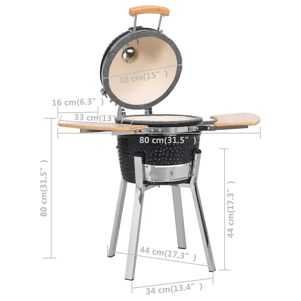 Grill ceramiczny Kamado Barbacoa 81 cm Vidaxl