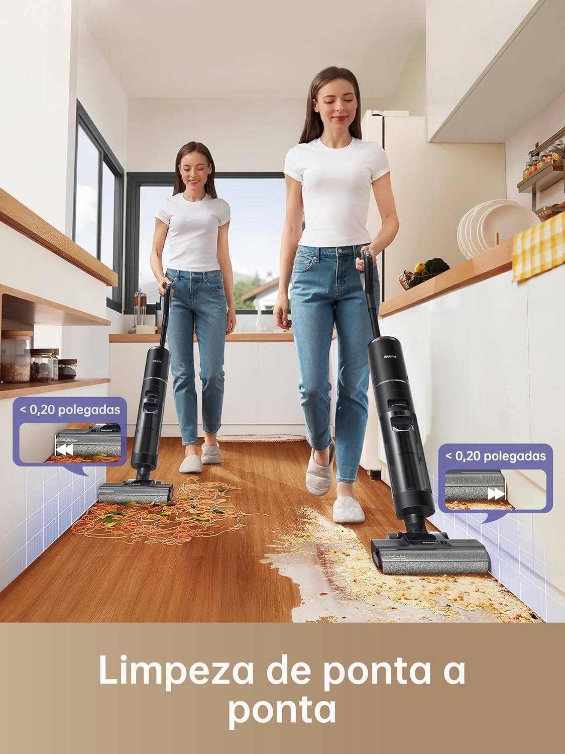 dreame H14 Pro odkurzacz na sucho i na mokro, płaska konstrukcja 180°, czyszczenie szczotki w temperaturze 60°C, suszenie w 5 min, automatyczne dozowanie roztworu, sterowanie aplikacją, 18 kPa