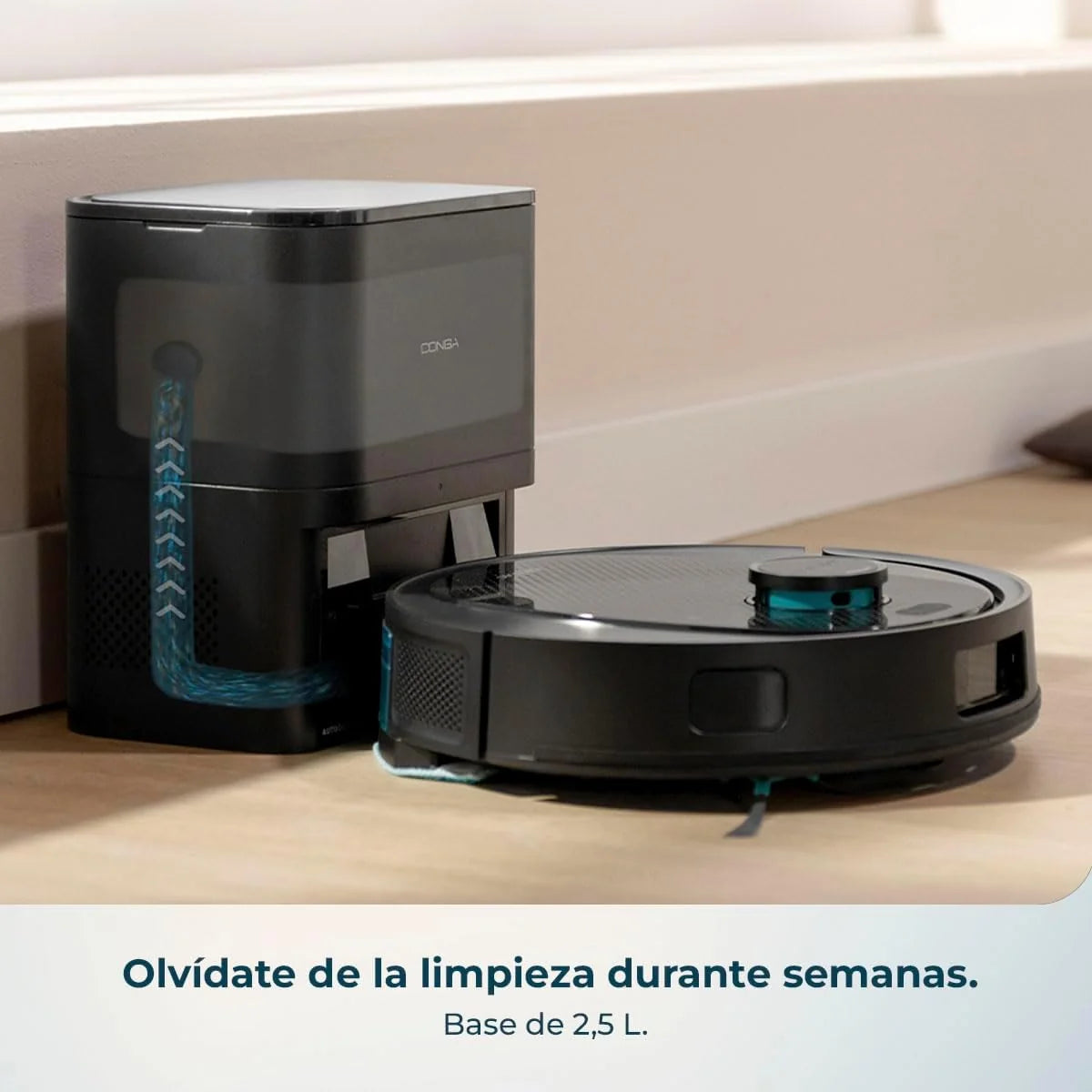 Robot sprzątający Cecotec z funkcją mopowania, stacją samoczyszczącą i sztuczną inteligencją Conga Y80 X-Treme. Nawigacja laserowa i sztuczna inteligencja, 13000 Pa, baza 2,5 l, autonomiczna praca do 220 m², sterowanie aplikacją 3.0
