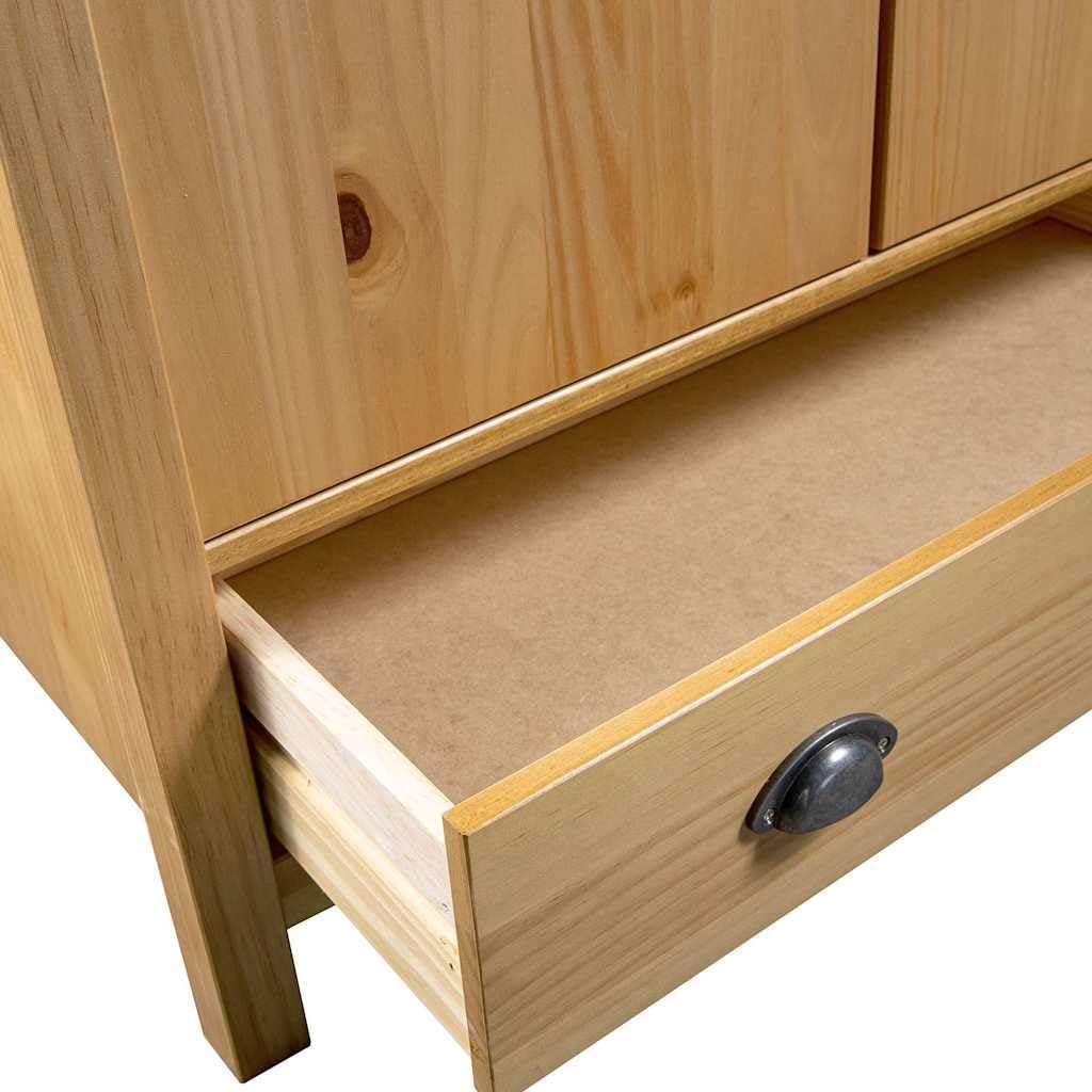 vidaXL Szafa 2-drzwiowa Mebl do ubrań Garderoba do sypialni Organizer do wieszania Ubrania do przechowywania 89x50x170 cm Białe Drewno Sosnowe