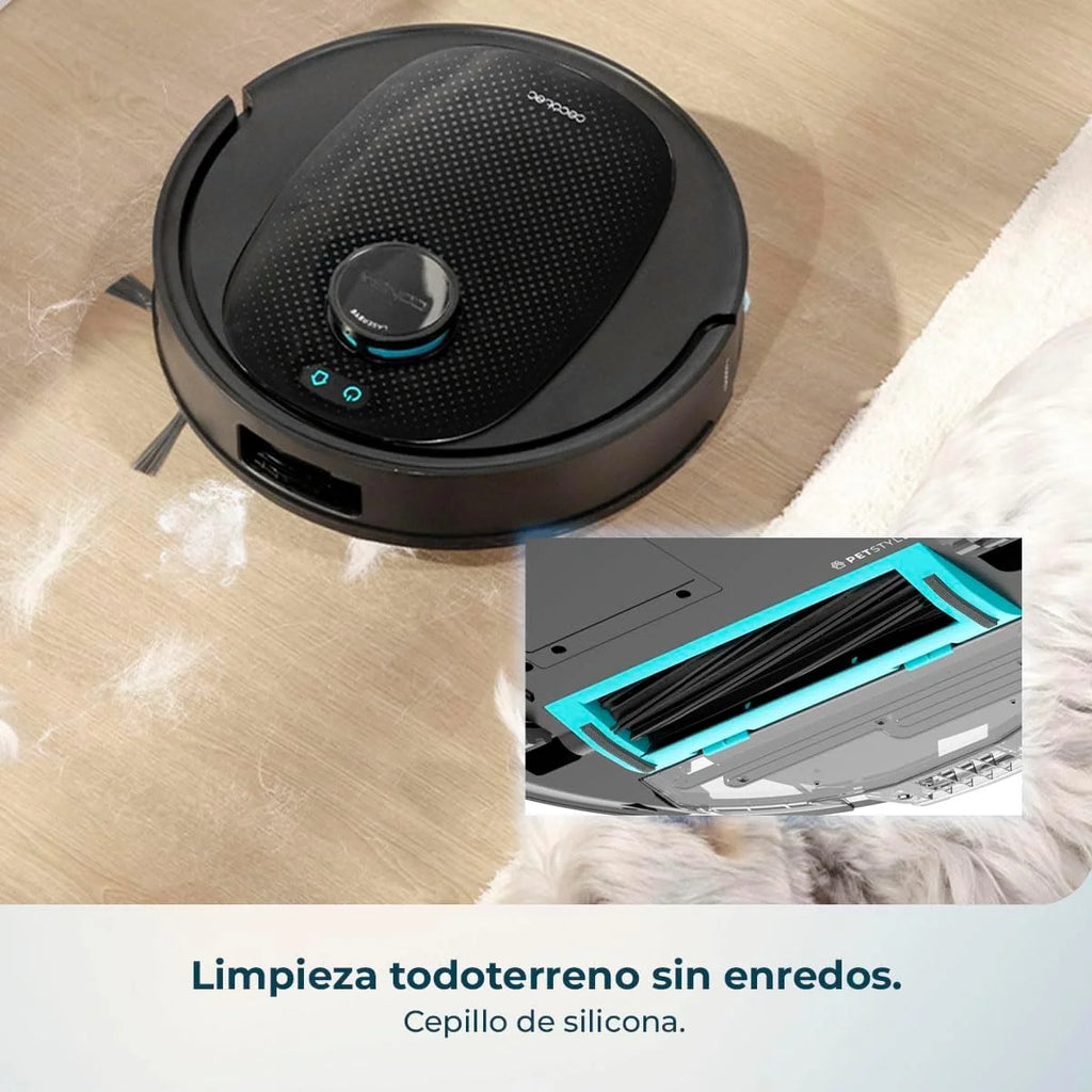 Robot sprzątający Cecotec z funkcją mopowania, stacją samoczyszczącą i sztuczną inteligencją Conga Y80 X-Treme. Nawigacja laserowa i sztuczna inteligencja, 13000 Pa, baza 2,5 l, autonomiczna praca do 220 m², sterowanie aplikacją 3.0