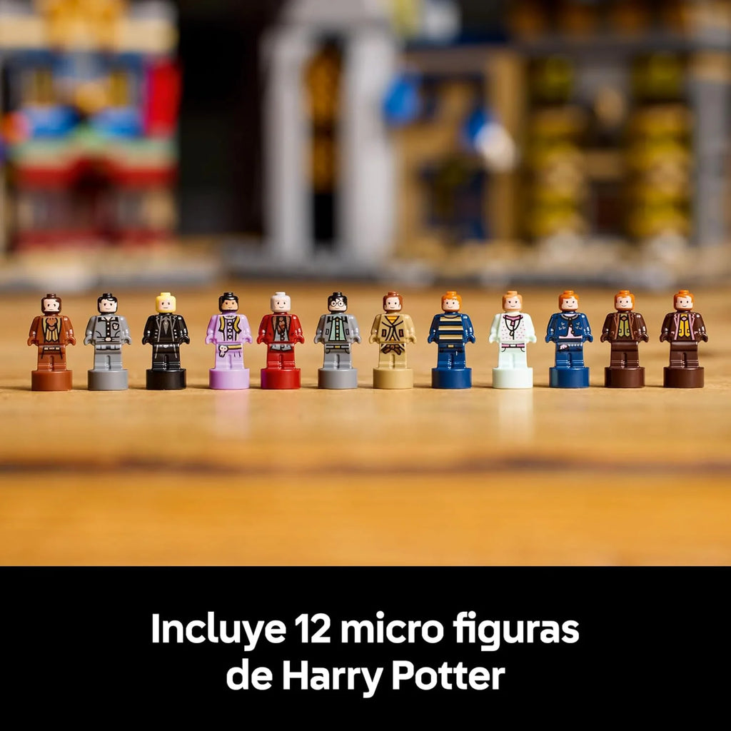 Harry Potter Magiczne Sklepy z Ulicy Pokątnej, Zestaw z Makietą dla Dorosłych i 12 Mikrofigurek Kolekcjonerskich, Błędny Rycerz, Prezent dla Kobiet i Mężczyzn, Dekoracja do Sypialni, Zestaw Magii 76444