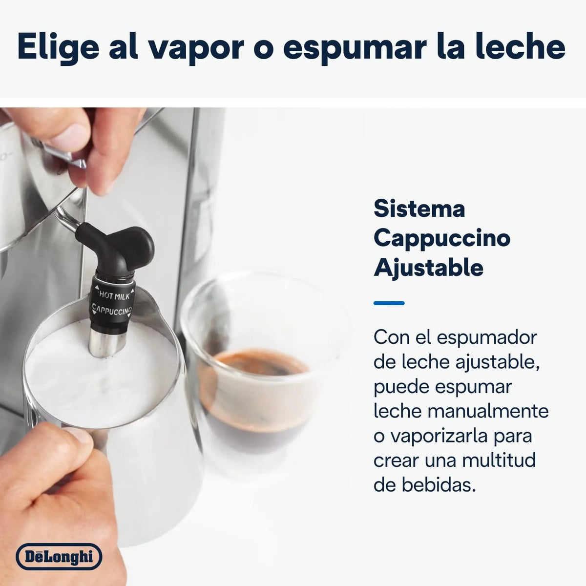 De'Longhi Dedica – Ekspres Kolbowy do Kawy Mielonej lub w Saszetkach, Espresso i Cappuccino, Zbiornik 1.3 Litra, System Anti-Drip, Model EC685.M, Kolor Metaliczny
