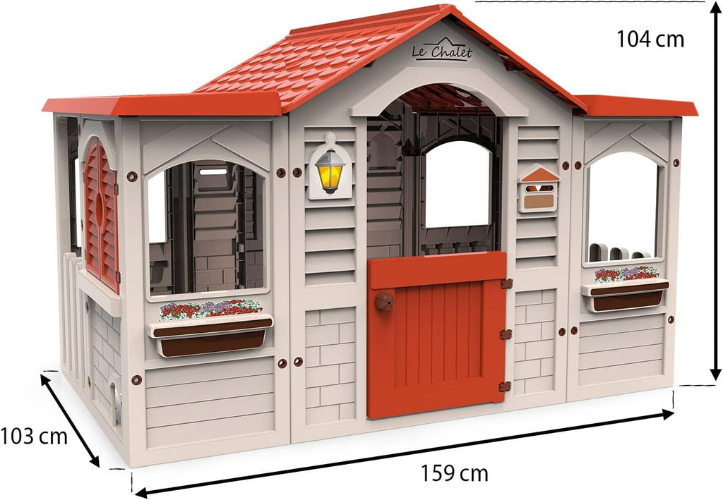 Chicos - Le Chalet domek do zabawy | domek ogrodowy dla dzieci od 2 lat | domek do zabawy dla dzieci na zewnątrz (89650)