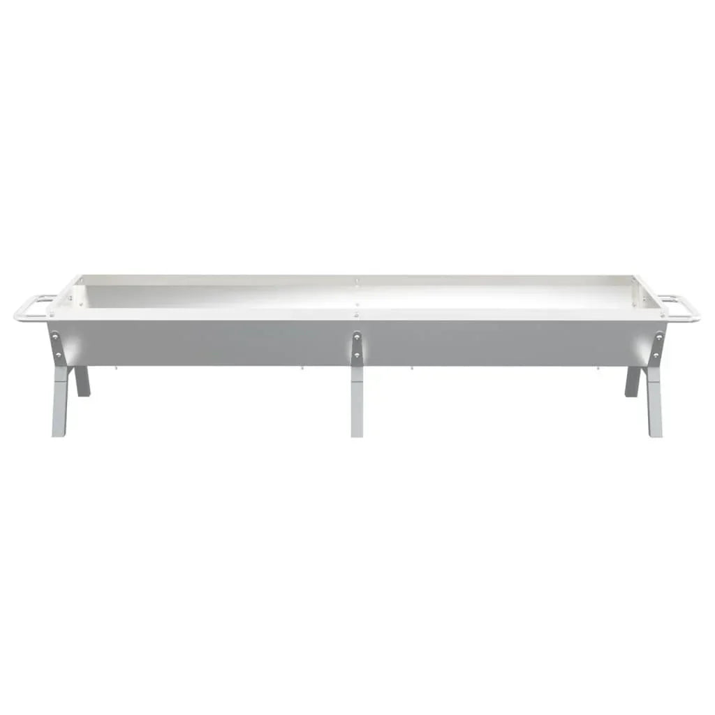 Taca Na Grill Stal Szlachetna Srebrna 158x42x31 Cm Vidaxl