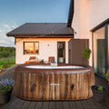 Arebos Whirlpool | Dmuchane SPA | Do użytku wewnątrz i na zewnątrz | Owalne 190x120 cm | 2 osoby | 90 dysz masujących | Z ogrzewaniem | 550 litrów | W zestawie Pokrowiec | Masaż bąbelkowy SPA i Wellness