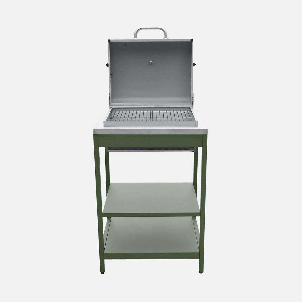 Grill węglowy ze stali nierdzewnej, chromowany ruszt 2