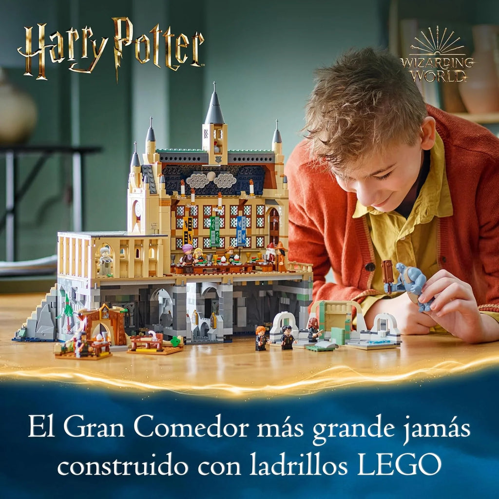 Harry Potter Zamek Hogwart Wielka Sala: Zabawka Szkoła Magii, 11 Minifigurek w Zestawie, w Tym Hermiona Granger i Ron Weasley, Prezent dla Dzieci w Wieku od 10 Lat 76435