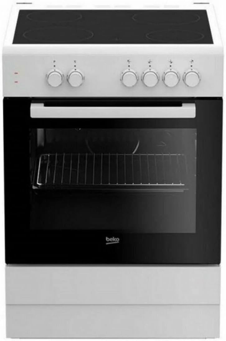 Kuchenka Beko VITRO FSS67000GW, 4 płyty, 60 cm, biała