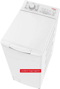 Corberó - Pralka Ładowana Od Góry 6.5kg| CLACSM6524 | 1200 obr/min | 16 Programów, Funkcja Pary, ECO, Czyszczenie bębna| Opóźniony start| Szybkie pranie | Łatwe prasowanie | Wskaźniki LED | Biała