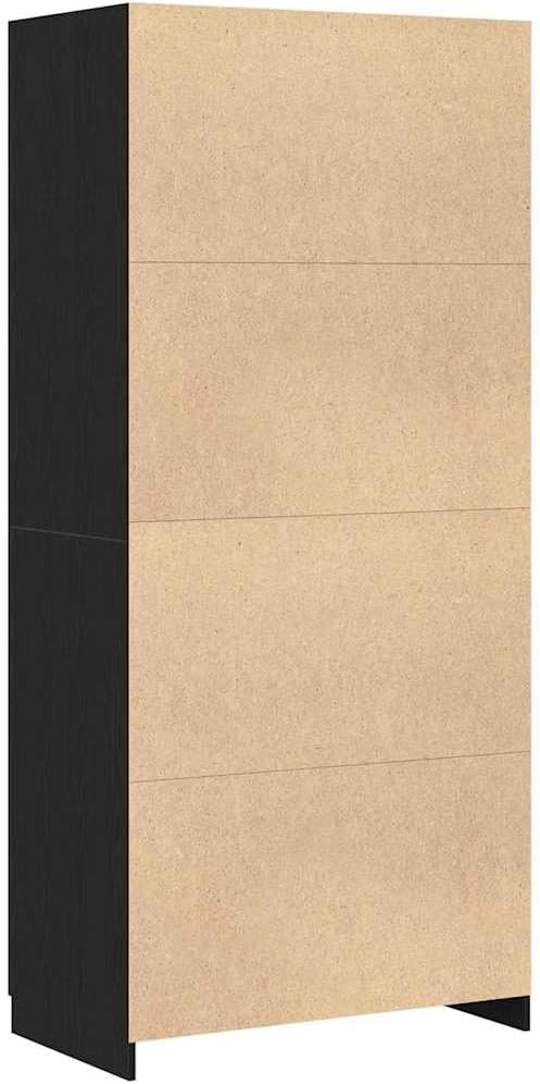 vidaXL Szafa Dąb Czarny 90x52x200 cm Sklejka, Nowoczesne Przechowywanie do Salonu, Szafa Prostokątna, Efektywny Organizer, Eleganckie i Oszczędzające Miejsce Rozwiązanie