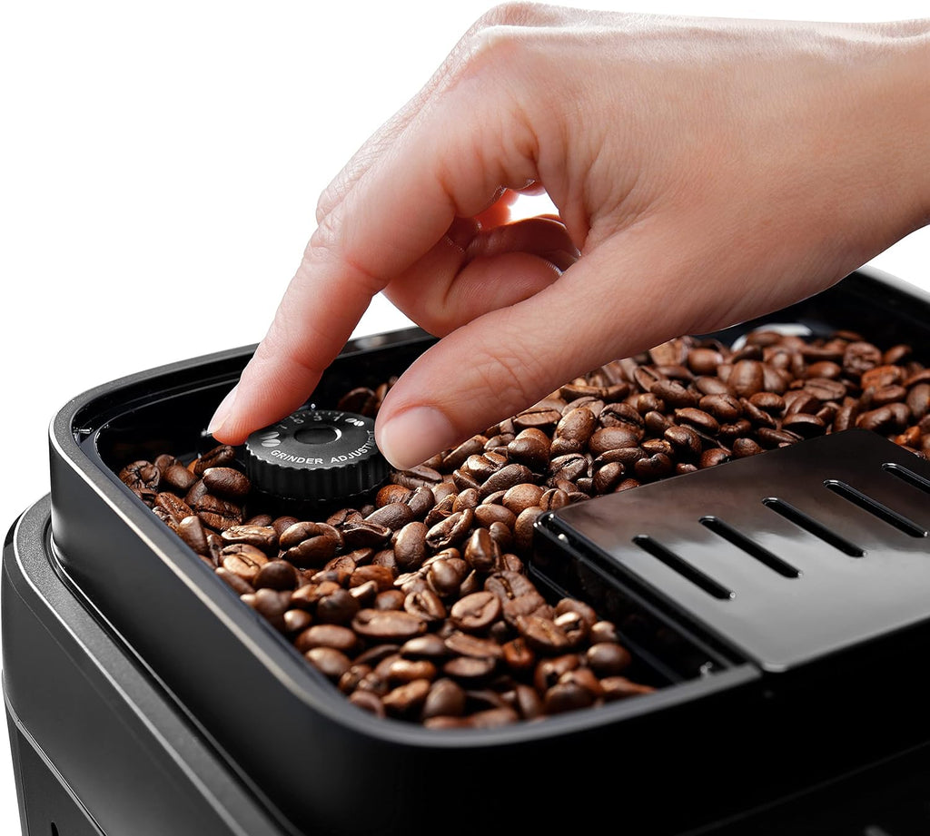 De'Longhi Wspaniały Evo Next ECAM312.80.TB, automatyczny ekspres do kawy z mlekiem, ekspres do kawy i cappuccino z intuicyjnym wyświetlaczem dotykowym, 1450 W, czarny/tytanowy