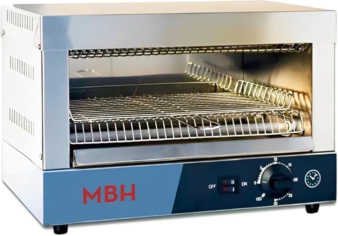 MBH - Profesjonalny toster elektryczny ze stali nierdzewnej do GASTRONOMII. Przemysłowy toster jednopoziomowy do barów i restauracji.