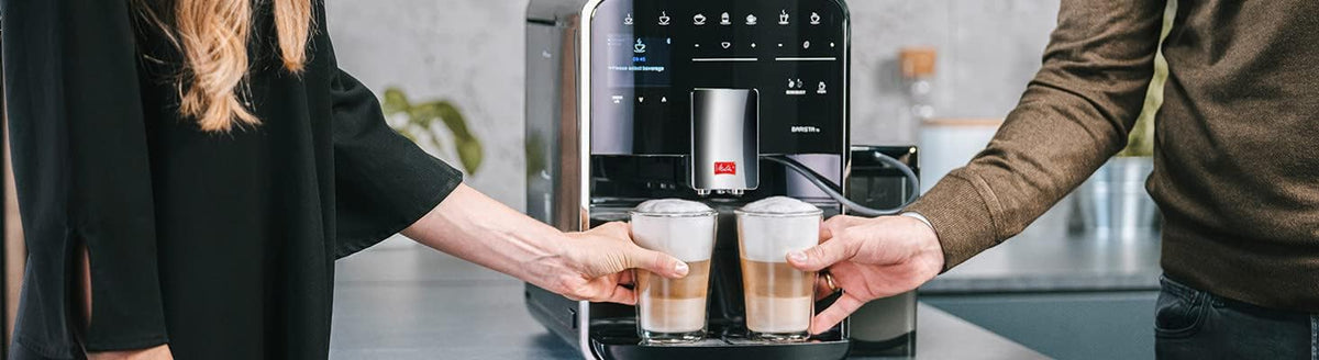 Melitta Caffeo Barista TS Smart F850-101 ekspres do kawy ze zbiornikiem na mleko, aplikacja Connect na telefon (może nie być dostępna w języku polskim), One Touch, filtrowanie Pro Aqua, srebrny